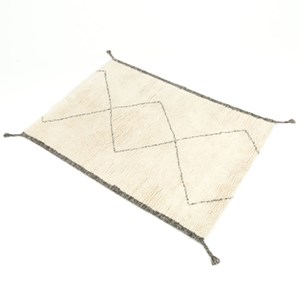 Tapis esprit berbère en laine coton