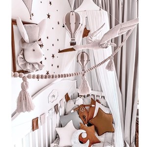 Montgolfière décorative gris clair gris