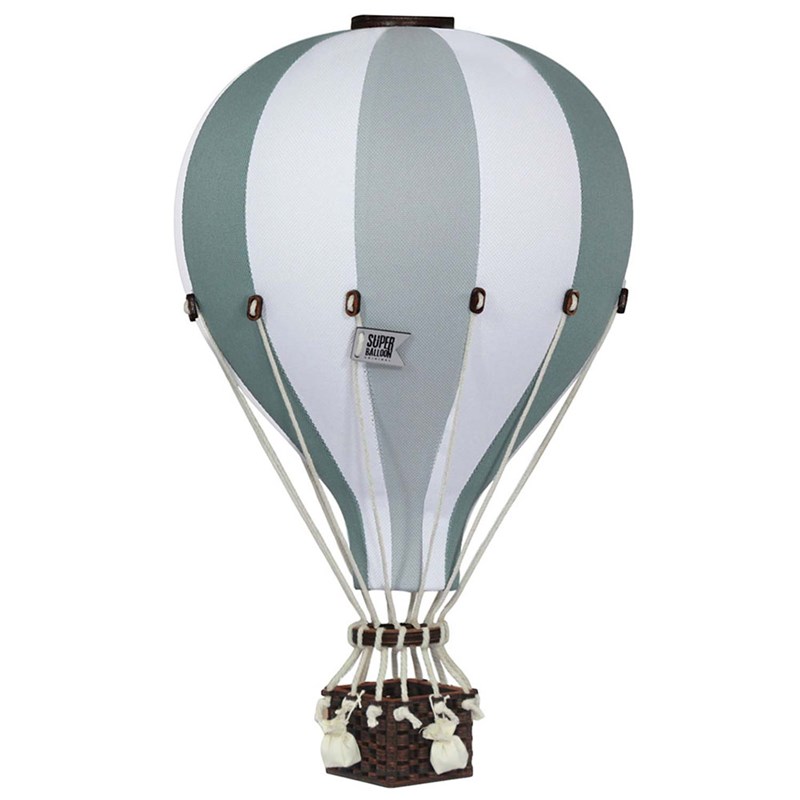 Montgolfière décorative eucalyptus vert