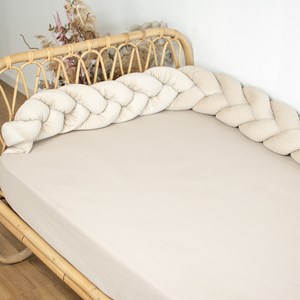 Drap housse gaze de coton à carreaux