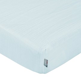 Drap housse gaze de coton à carreaux