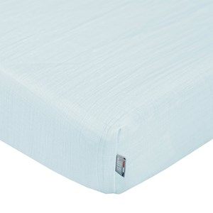 Drap housse gaze de coton à carreaux