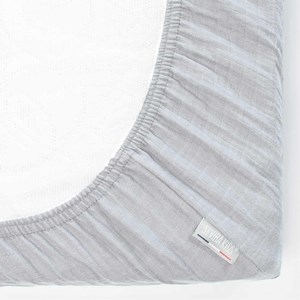 Drap housse gaze de coton à carreaux