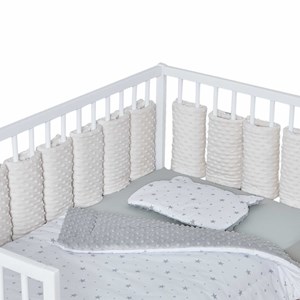 Tour de lit bébé modulable minky écru