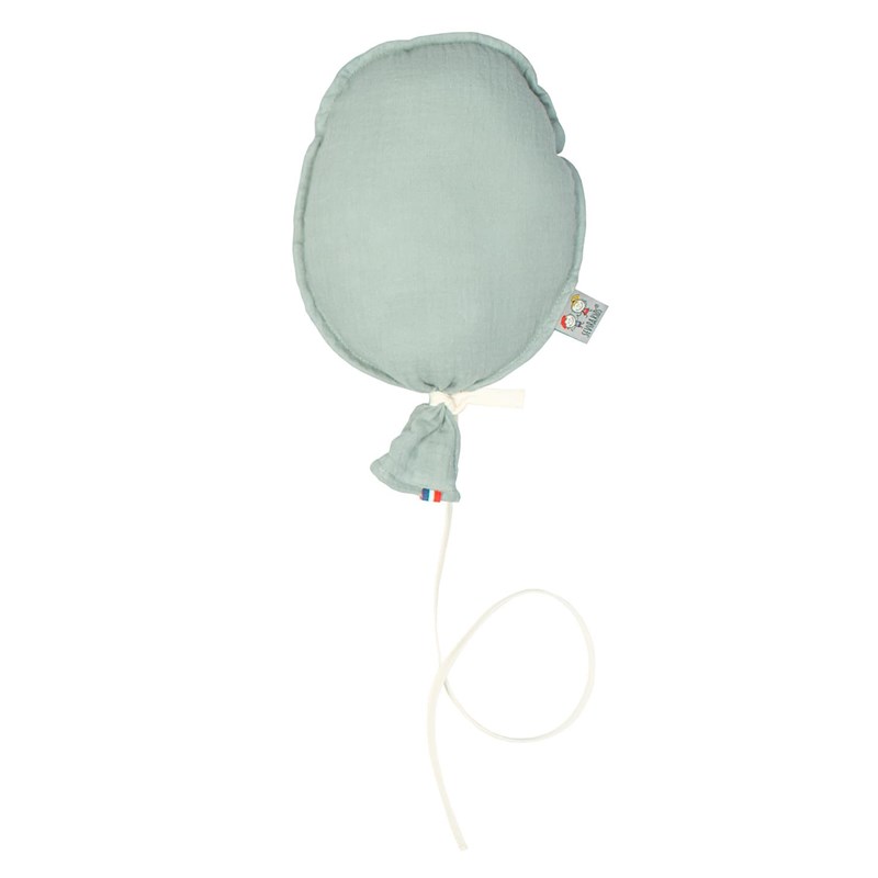 Ballon mural gaze coton vert de gris