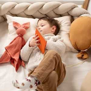 Ballon mural gaze coton  camel 28 cm