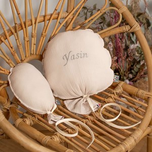 Ballon mural gaze coton  beige 38 cm