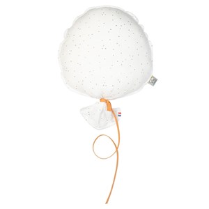 Ballon mural décoratif  blanc à pois or
