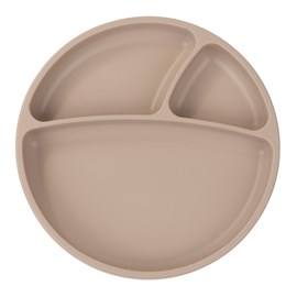 Assiette bébé ventouse en silicone nude
