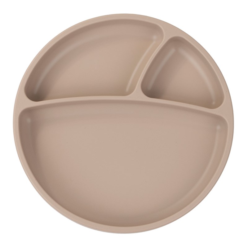 Assiette bébé silicone à ventouse nude