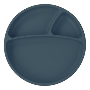 Assiette bébé compartimentée à bleu