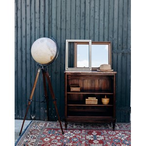 Étagère en bois et en marbre n°111