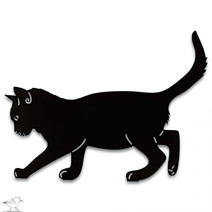 Chat Silhouette En Metal Noire Nature Decouvertes