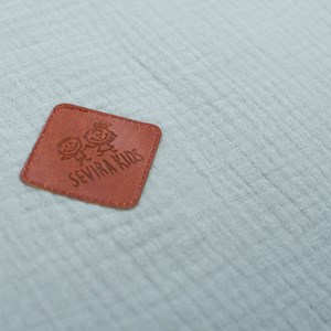 Taie coussin modulable liens gaze coton