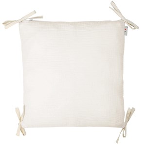 Taie coussin modulable liens gaze coton