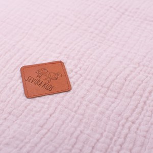 Taie de coussin à nouer en gaze de rose