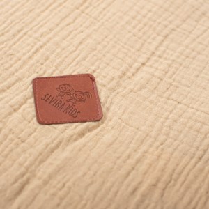 Taie coussin modulable liens gaze coton