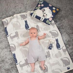 Taie de coussin en coton bio chat