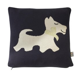 Taie de coussin coton bio chien scotty