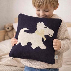 Taie de coussin coton bio scotty