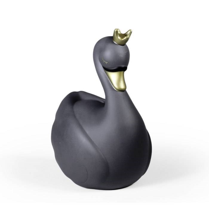 Atelier pierre tirelire cygne 18 cm no