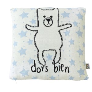 Taie de coussin en coton bio ourson