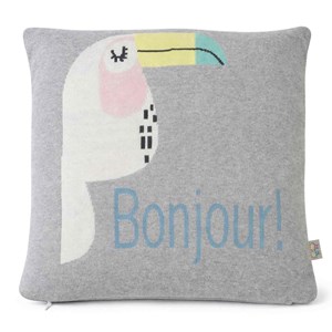 Taie de coussin coton bio tricoté