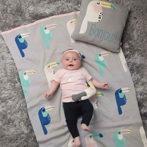 Taie de coussin coton bio tricoté