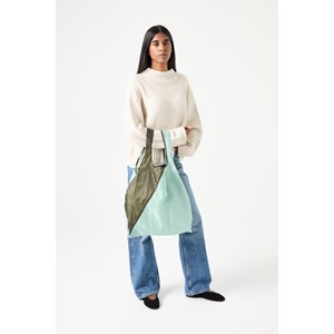 Offcut bag olive blue