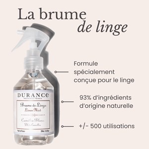 Brume de linge camélia blanc