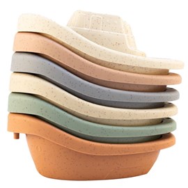 Jouet bain 6 bateaux en paille de blé