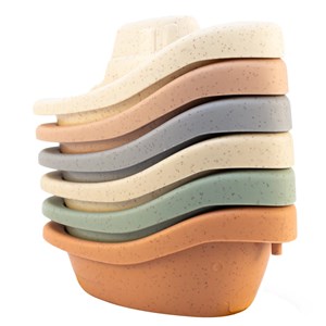 Jouet bain 6 bateaux en paille de blé