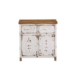 Buffet blanc en pin massif brossé