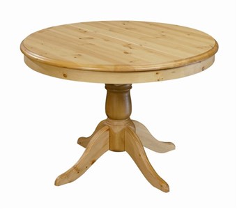 Table ronde en pin massif avec rallonge