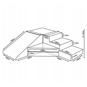 Set de 4 blocs crème velours côtelé