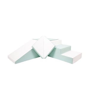 Set de 4 blocs blanc menthe
