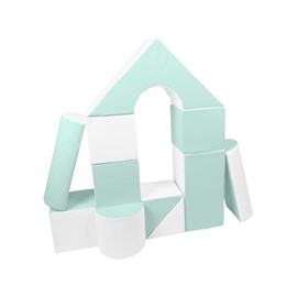 Set de 11 blocs en mousse blanc menthe