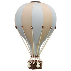 Montgolfière décorative, bleu et beige