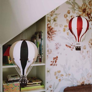 Montgolfière décorative beige et bleu