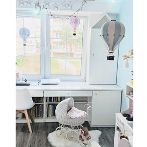 Montgolfière décorative bleu clair bleu