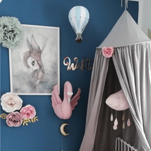 Montgolfière décorative bleu clair bleu