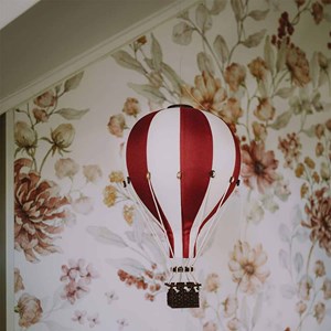 Montgolfière décorative bordeaux rouge