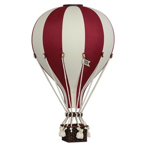 Montgolfière décorative bordeaux rouge