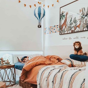 Montgolfière décorative denim bleu s