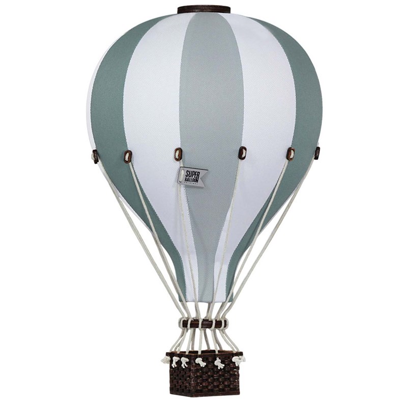 Montgolfière décorative eucalyptus vert