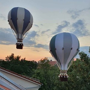 Montgolfière décorative eucalyptus vert