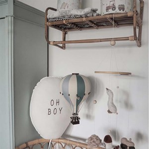 Montgolfière décorative eucalyptus vert