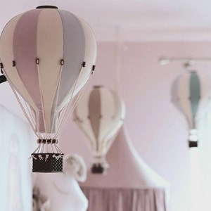 Montgolfière décorative rose mint