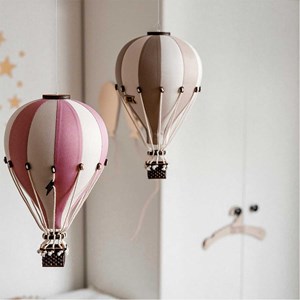 Montgolfière décorative rose mint