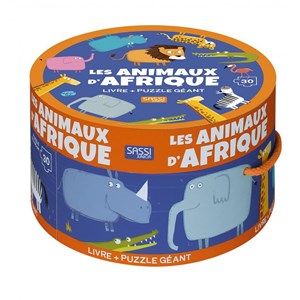 Puzzle & livre - les animaux d'afrique